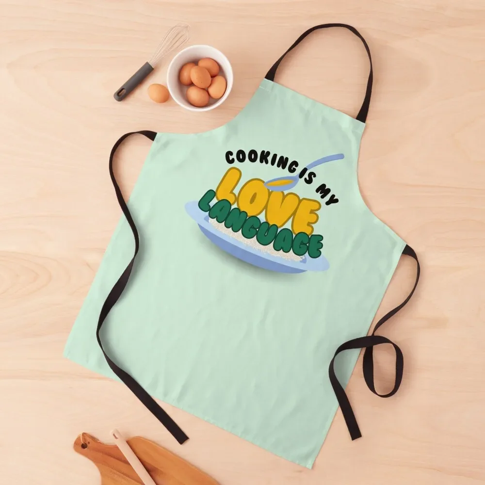 

Cooking is my Love Language Apron Chef Uniform Women for kitchen useful Apron