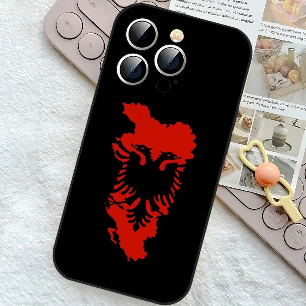 A- Albania F-Flag Phone Case Soft TPU Skin-Friendly For IPhone 17/16/15/14/13/12/11 Series: PRO, MAX, PLUS ,Mini #6