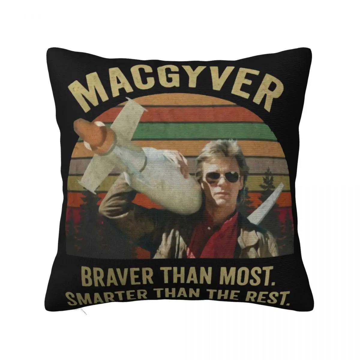 Macgyver Classic Movie Macgyver Tv Show Richard Dean Anders Family Party High Quality Pillow Case