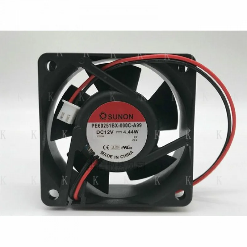 

C ДЛЯ 1 шт. Вентилятор PE60251BX-000C-A99 DC 12 В 4,44 Вт 6025 6 см 2-контактный # Т10