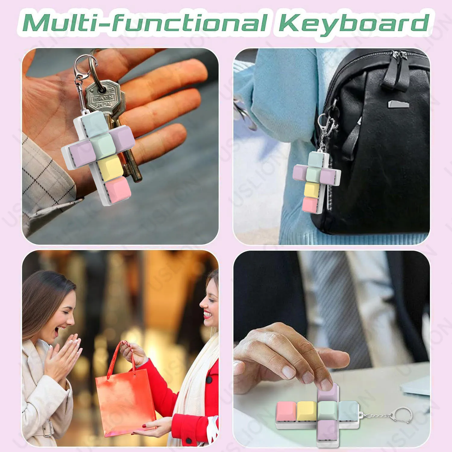 USLION 1/6 مفاتيح أغطية المفاتيح لوحة المفاتيح الميكانيكية كاختبار الإجهاد تململ لعبة مكتب الضغط تهدئة زر Keycap المفاتيح #5