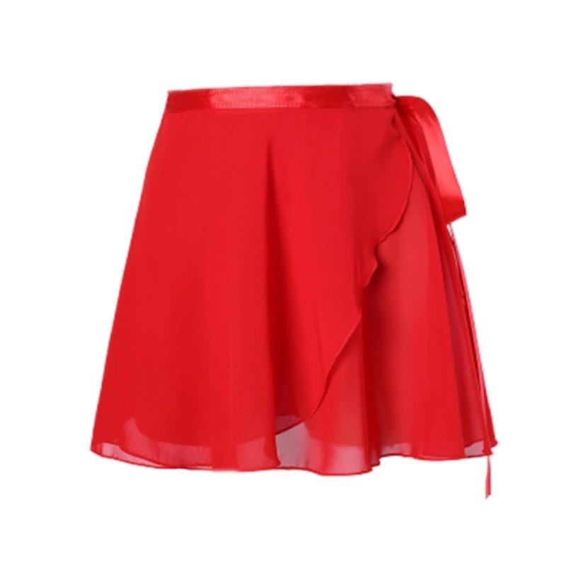 Women Solid Chiffon Ballet Wrap Skirt Asymmetric Dance Skirt Skate Over Scarf Skirts Tutu Dance Skirt for Ballets Dance