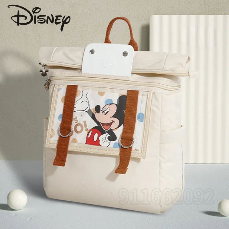 Disney Mickey\'s New Diaper Bag Backpack Luxury Brand Baby Bag Original Cartoon Fashion Baby Diaper Bag Large -capacity Backpack