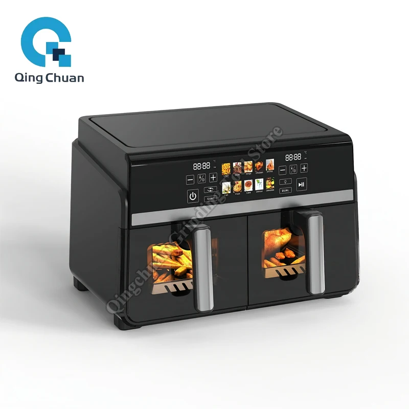 Air Fryer Electric Oven Large Capacity Touch Control Household Kitchen Appliance Dual-Pot Baskets Multifunction Fryer