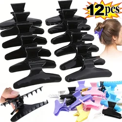 3/12pcs Butterfly Hair Clips Woman Girl's Hairpins Styling Holding Tools Hair Section Claw Clamps Professional Salon Accessories