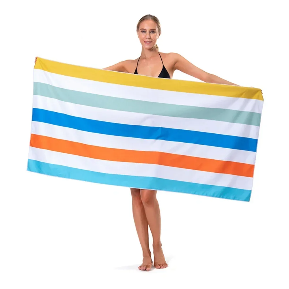 For Beach Sunbathing Fast Dry Beach Towels Camping Towels Absorbent Comfortable Cool Patterns High-quality Microfiber