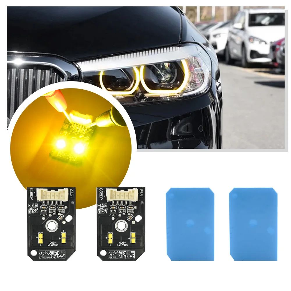 

2PCS CSL style Led board DRL Daytime running light module For BMW M5 F90 5 6 Series G30 G31 G32 Lemon Yellow standard headlight