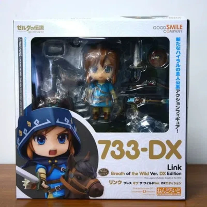 

Anime The Legend of Zelda Link Joint mobility Q-version Action Figure PVC Model Statue doll Toy Desk Decor Collection Gift boxed