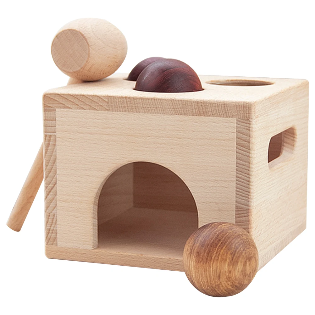 

Wooden Hammer Beat Toy Ball Drop Toys for Toddlers 1-3 Years Cognitive Skills Training Educational Gifts Kids Learning Play