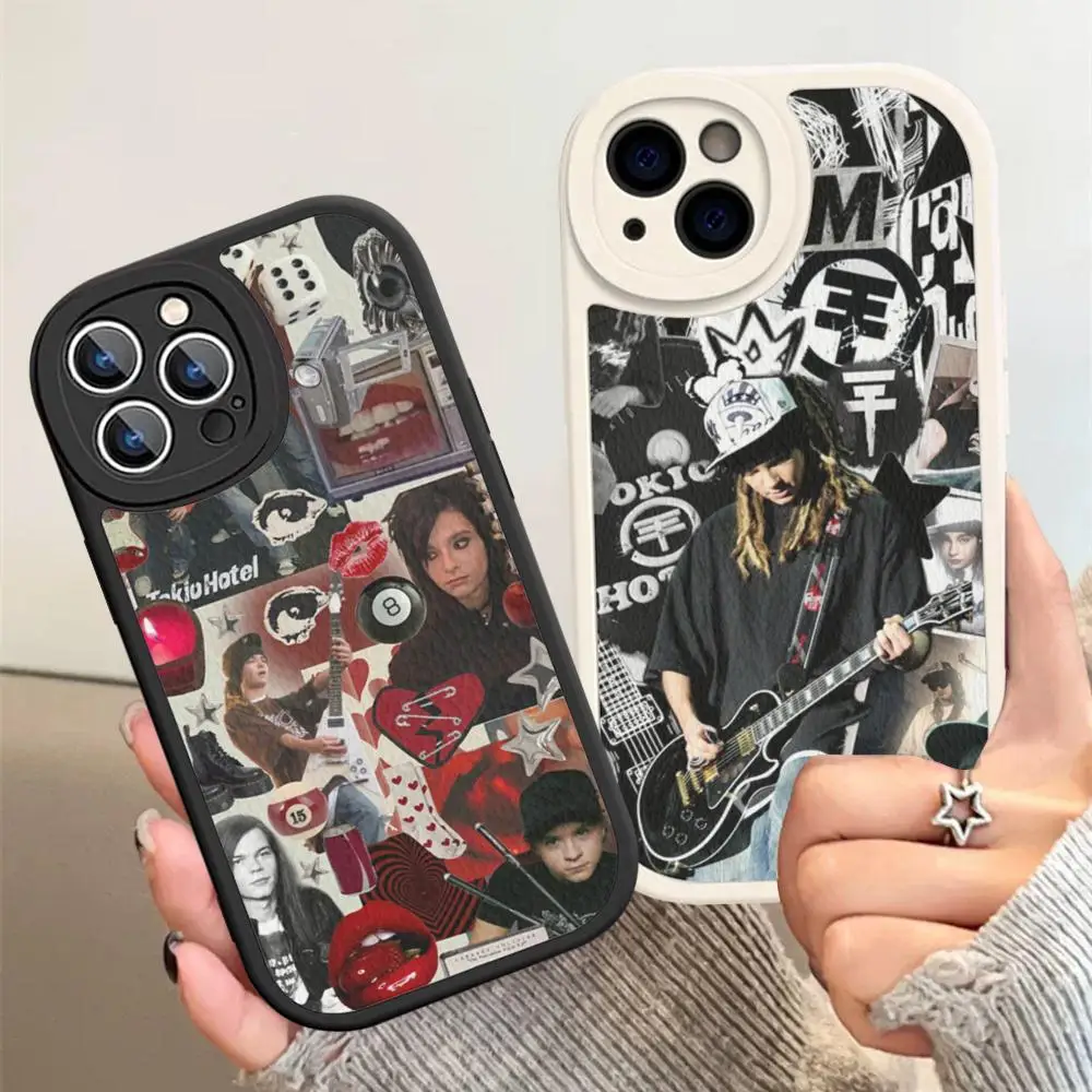 Band Tokio Hotel Bill Tom Kaulitz Phone Case Hard Leather For iPhone 14 13 12 Mini 11 14 Pro Max Xs X Xr 7 8 Plus Fundas