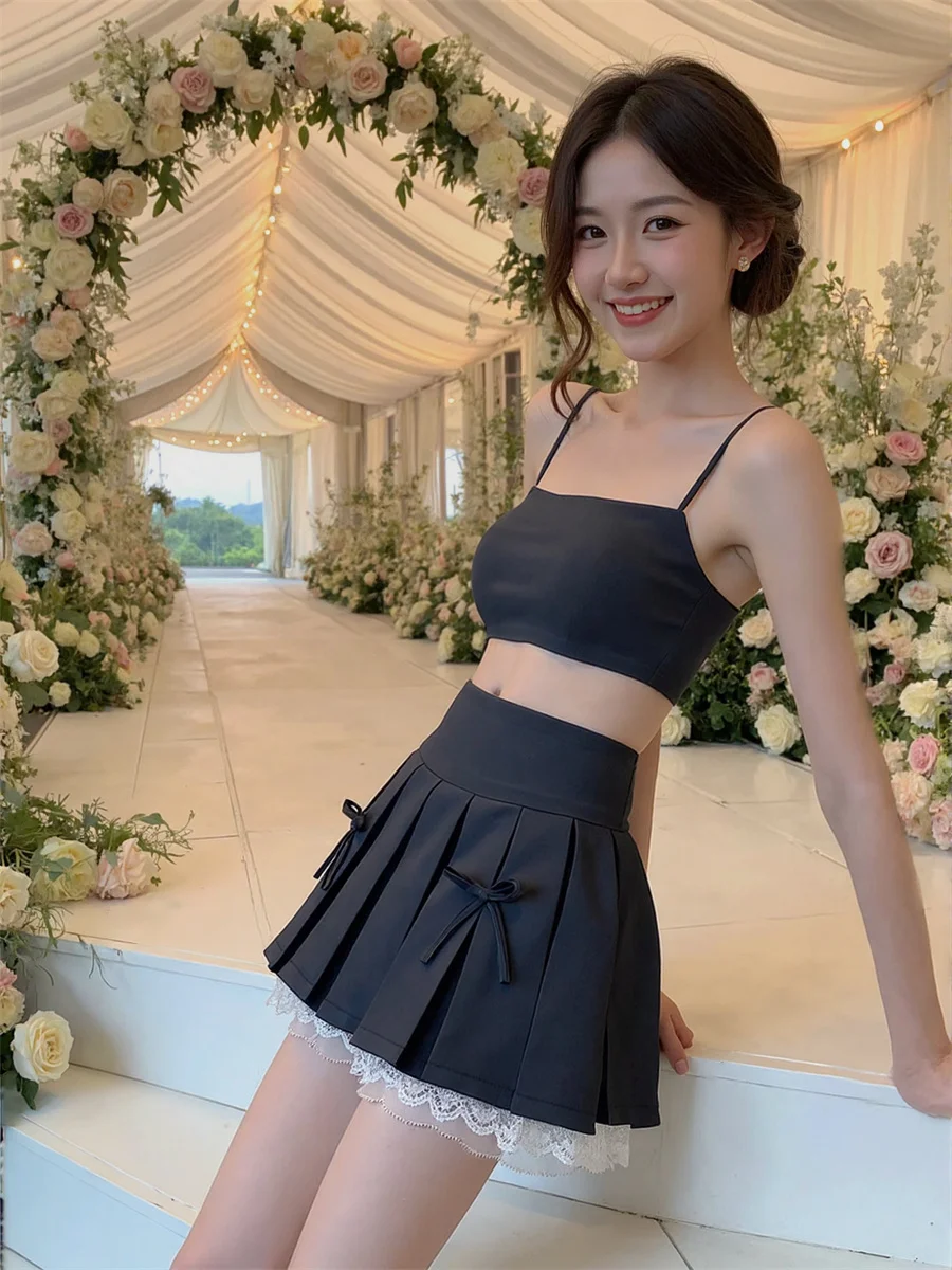 Patchwork Mini Kanten Rokken Vrouw Formele Vrouwen Kleding Zomer Mesh Lange Strandkleding Kust Dame Overlappend Lichtgewicht Ademend