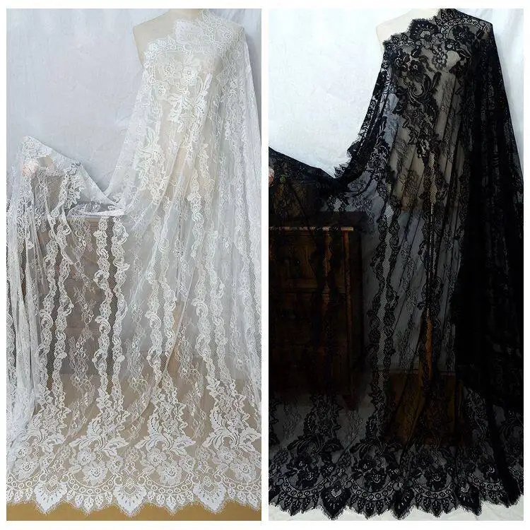 

Изысканное и нежное кружево из искусственных ресниц шириной 150 см для самостоятельного изготовления одежды, свадебных платьев и декоративных аксессуаров.