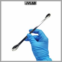 Stainless Steel Drug Spoon 20cm Double Head Reagents Spatula Weigh Spoon 200mm Laboratory Pharmacy Taking Medicine Tools 10 / PK