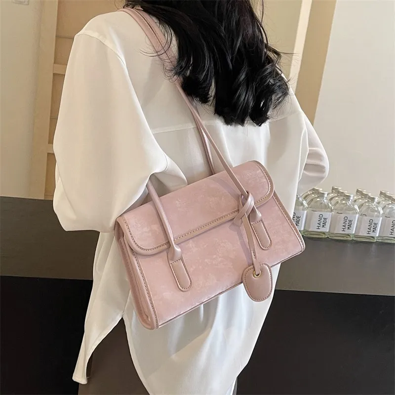 PU Hasp Fashion Shoulder Bags Solid Fashion Bags for Women 2024high Quality Soft Versatile High Capacity Women\'s Handbags