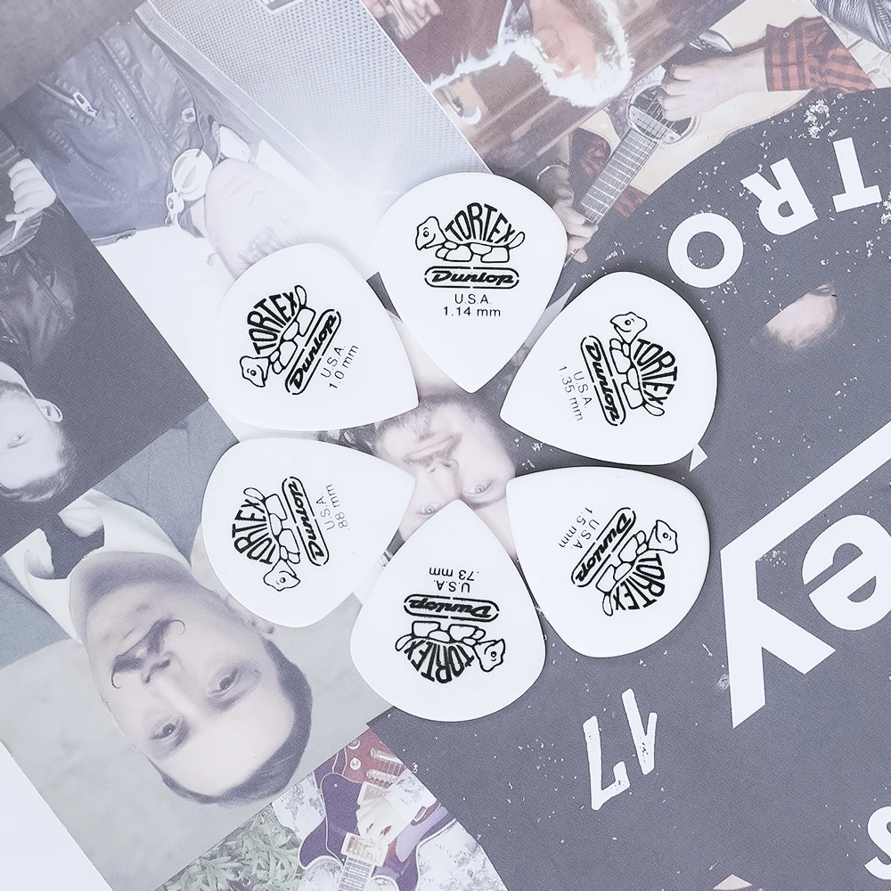 Dunlop Guitar Picks 478R Tortex White Jazz III Pick 0.73/0.88/1.0/1.14/1.35/1.5 mm, USA Original Guitar Accessories