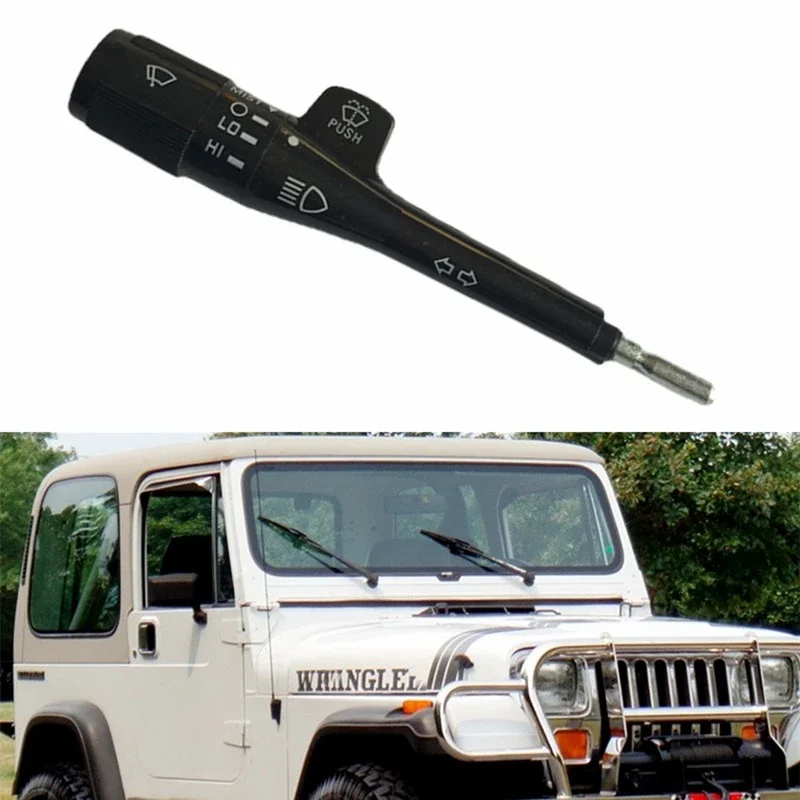 Dźwignia kierunkowskazu przełącznik wycieraczek wielofunkcyjne przełączniki wymiana czarny dla Jeep Cherokee Commander Wagoneer Wrangler 1984-95