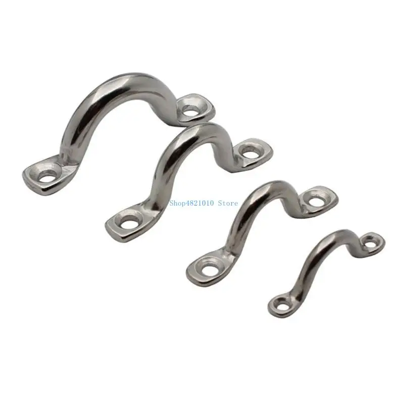 

T3LF 4 Pack Pad Eye Strap Stainless Steel Kayak Deck Loop Canoe Pad Eye Strap Plate Tie Down Anchor Point Bimini Boat Top