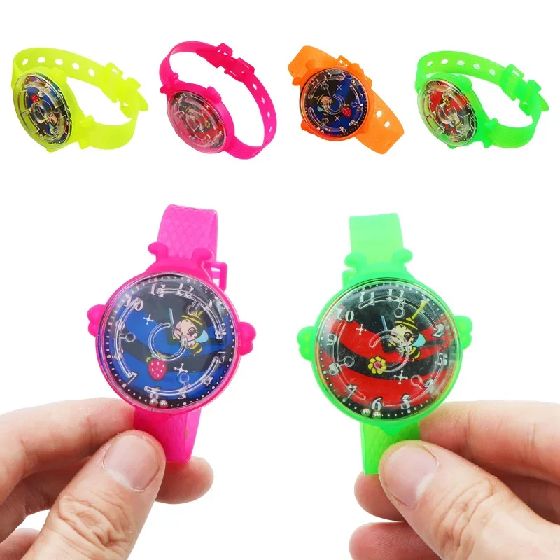 

5pcs Kids Birthday Party Favors 3D Rolling Ball Maze Watch Toys For Pinata Fillers Kindergarten Rewards Sports Theme Party Gift