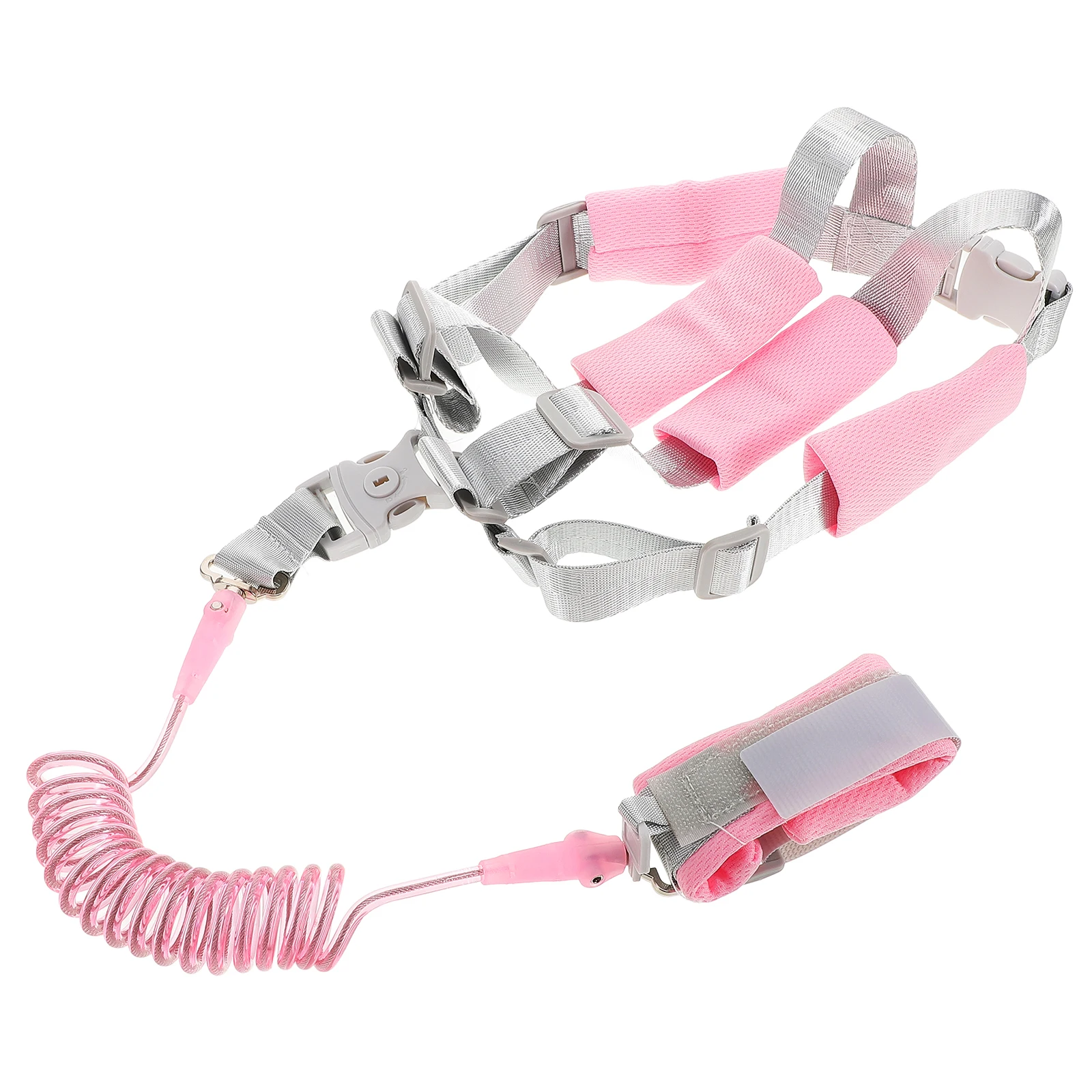 سوار معصم مضاد للفقدان للأطفال الصغار، حزام أمان قابل للتعديل مع حبل زنبركي، حزام مقود للأطفال، آمن للأطفال الصغار