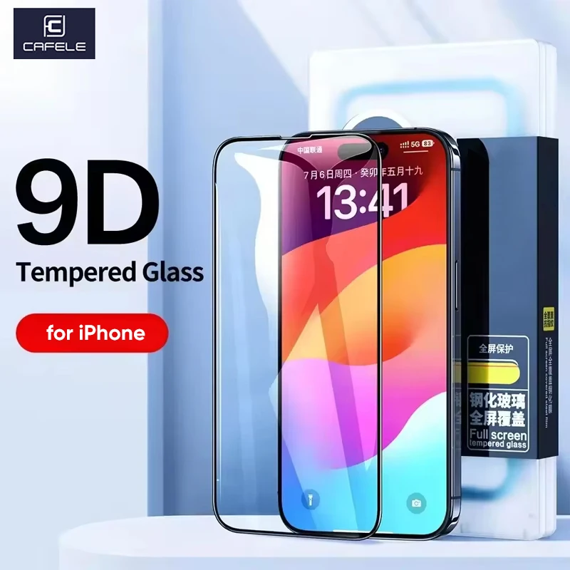 

CAFELE Tempered Glass for iPhone 17 16 Pro Max Screen Protector for iPhone 15 14 13 12 11 Pro Max Clear Edge HD Clear Film