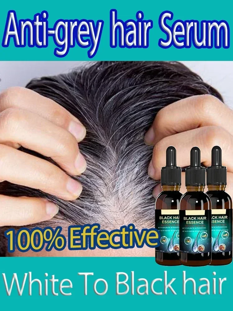 

Reverse the Aging Process: Anti-Grey Hair Serum for Restoring Natural Color, Reviving Healthy White-to-Black Hair