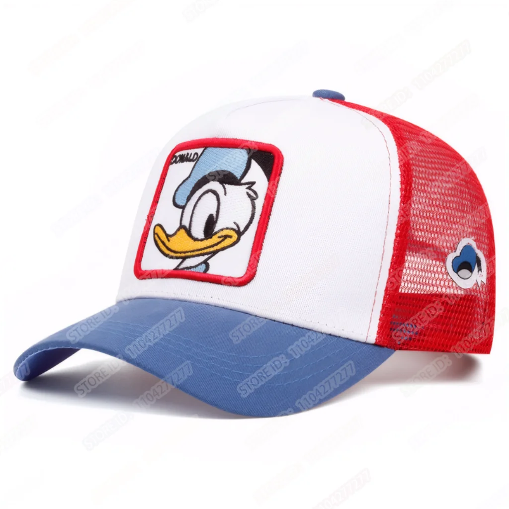 高品質ドナルドダック野球帽アニメ漫画スナップバック綿男性女性ヒップホップお父さん帽子トラック運転手メッシュ帽子ドロップシッピング