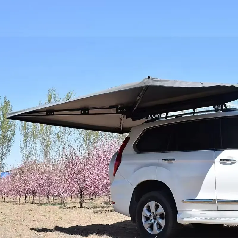 Retractable Annex Room Car Awning Tent Outdoor 4x4  Roof Side Free Standing 270 Degree  for Camper Camping