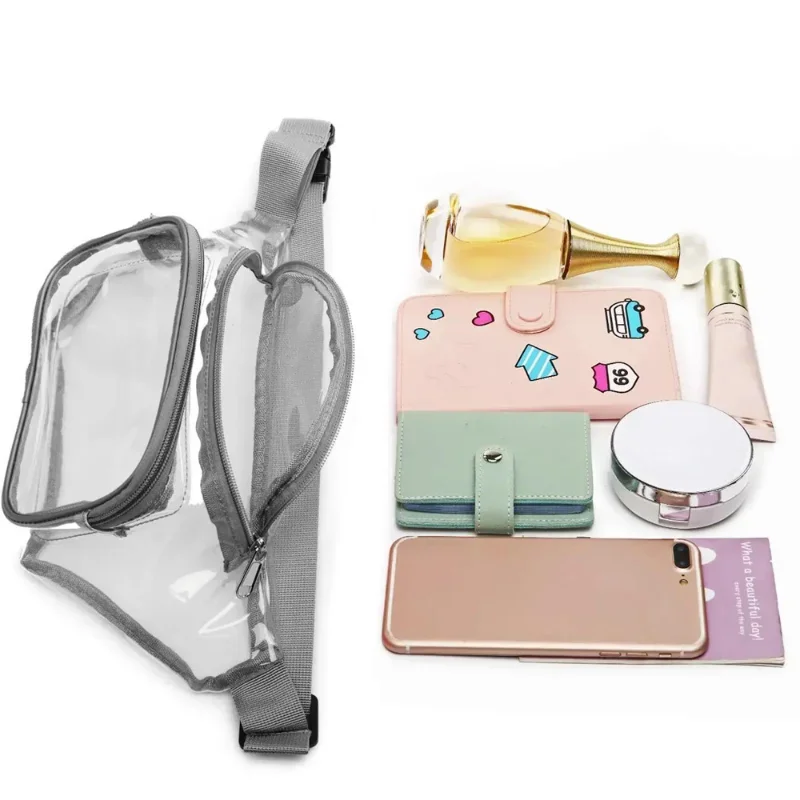 Sports Waist Packs Transparent Waterproof Cellphone Organizer Holder Chest Bag Outdoor Travel Fitness Keys Mobile Storage Bag