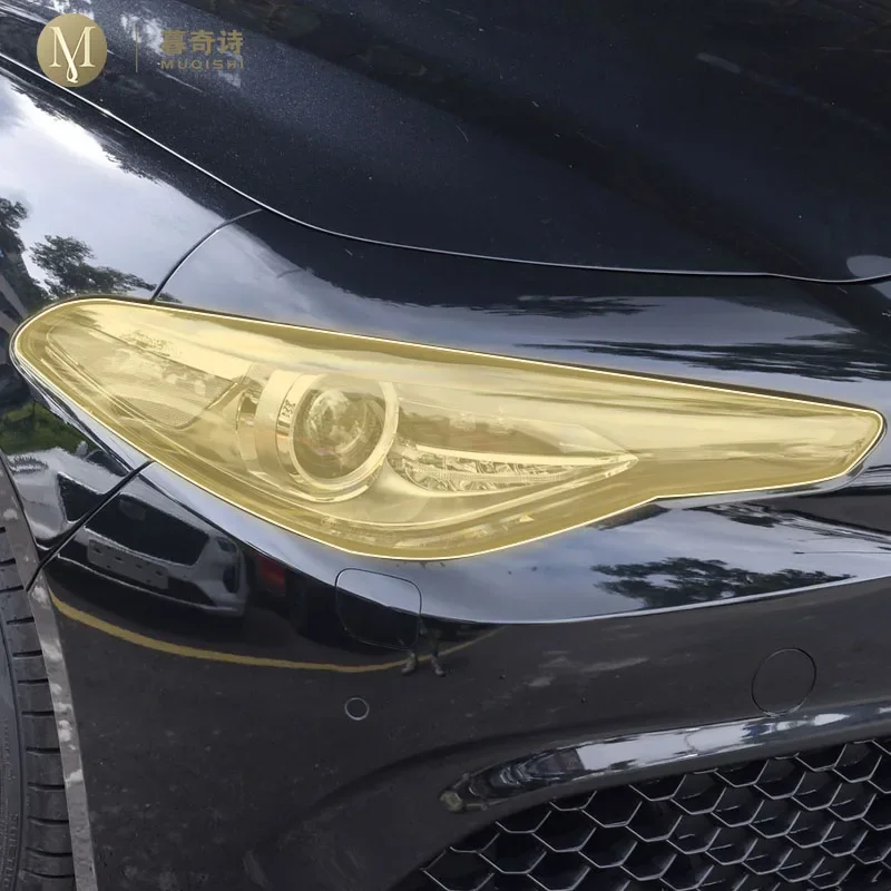 

For Alfa Romeo Giulia 2017-2024 Pre cutting Car Exterior Headlights PPF transparent protective film TPU scratch resistant refit