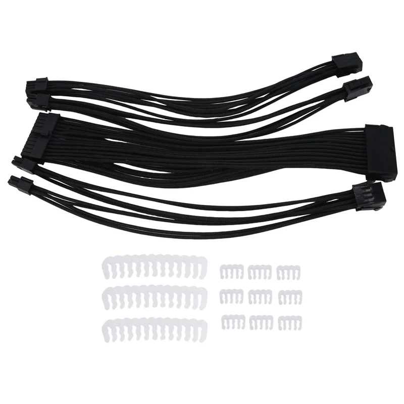 ABMF-Computer Power Extension Cable PSU ATX 24Pin Extension Cable 8-Pin 6+2Pin Cord 24-Pin Motherboard Extension For Computer