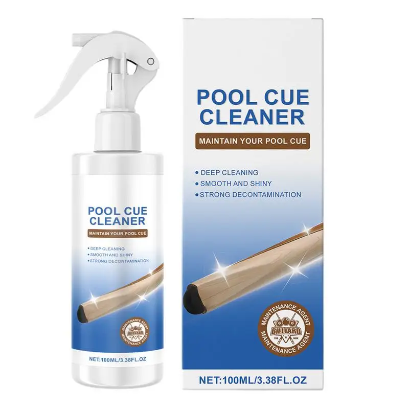 Pool Cue Shaft Cleaner Cue Shaft Conditioner Cleaning Spray Wooden Shaft Maintenance Cleaning Agent 100ml Polishing Liquid