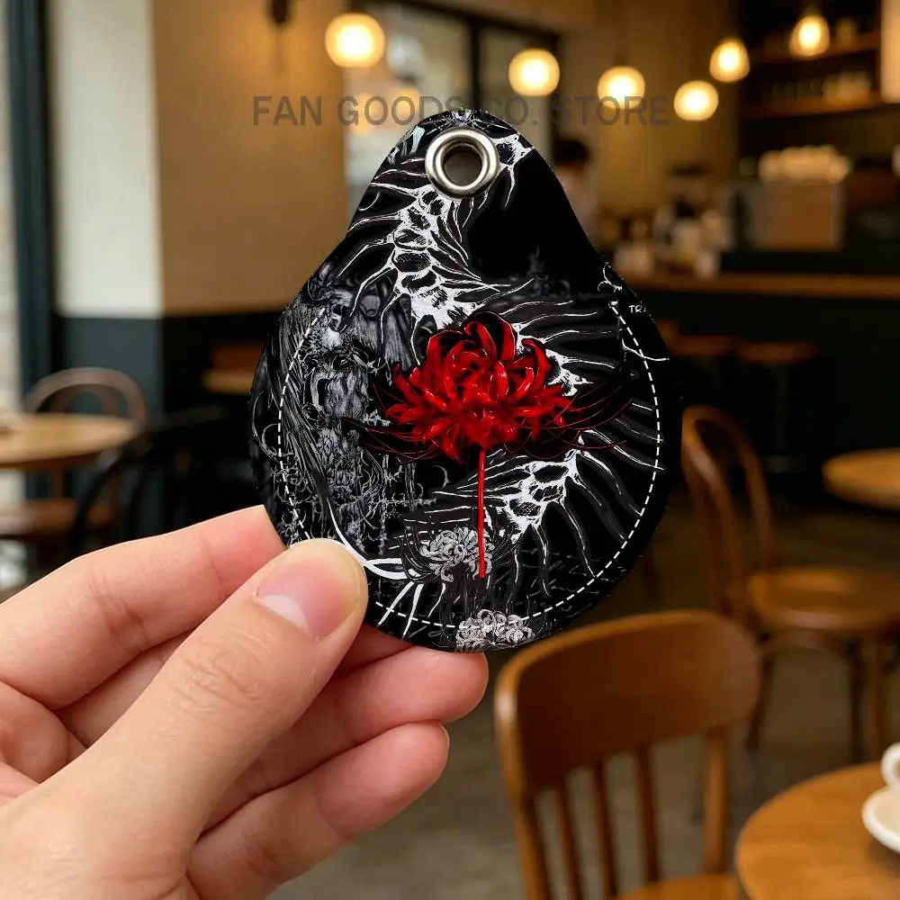 Japan T-Tokyo Red Spider Lily G-Ghoul Holder Keychain Air Tag Bank Business Work Card Holder Student Card Protective Bus Card view 2