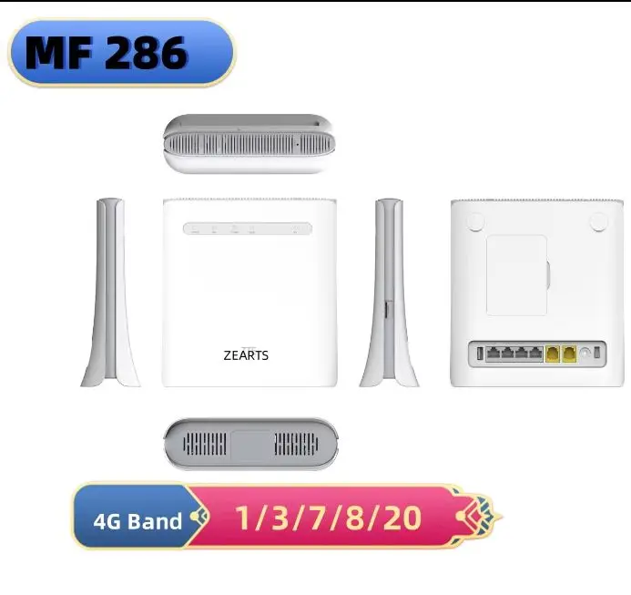 ZEARTS MF286 4G LTE Cat6 Router With SIM Card Slot（used 90-95%new）