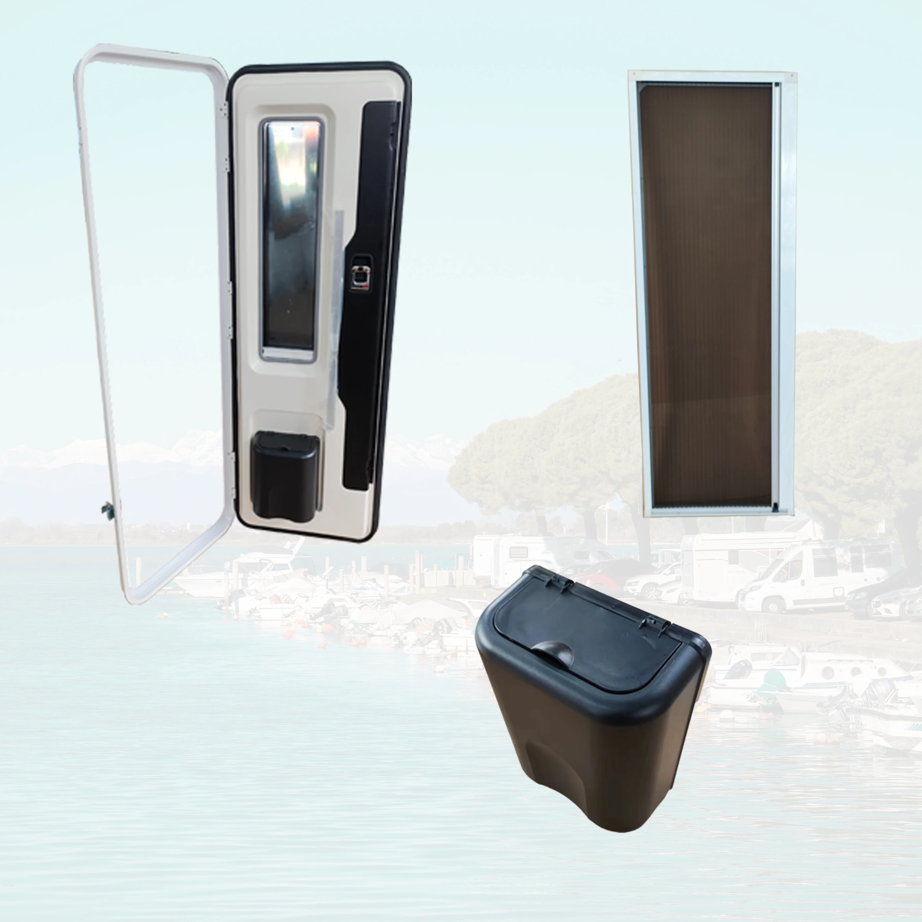 Porta camper europea in lega di alluminio 620 * 1800 di nuovo design con garanzia di qualità con dimensioni personalizzate all'ingrosso