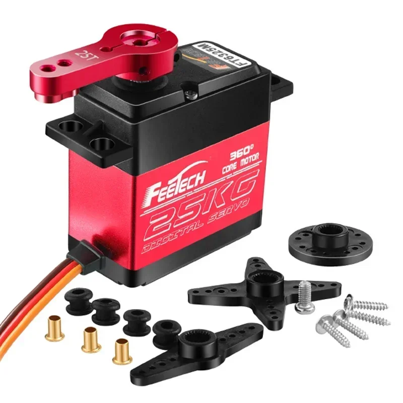 FT6325M 25KG Digital Servo 0.15sec 360 Degree High Torque Magnetic Steel Gear Motor For RC Car Plane Quadcopter DIY Upgrade