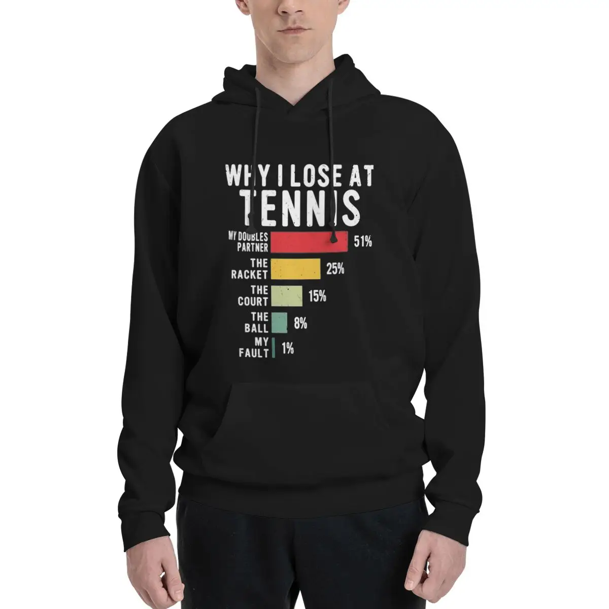 Why I Lose At Tennis Funny Tennis Player Polyester Hoodie Men's sweatershirt Warm Dif Colors Sizes