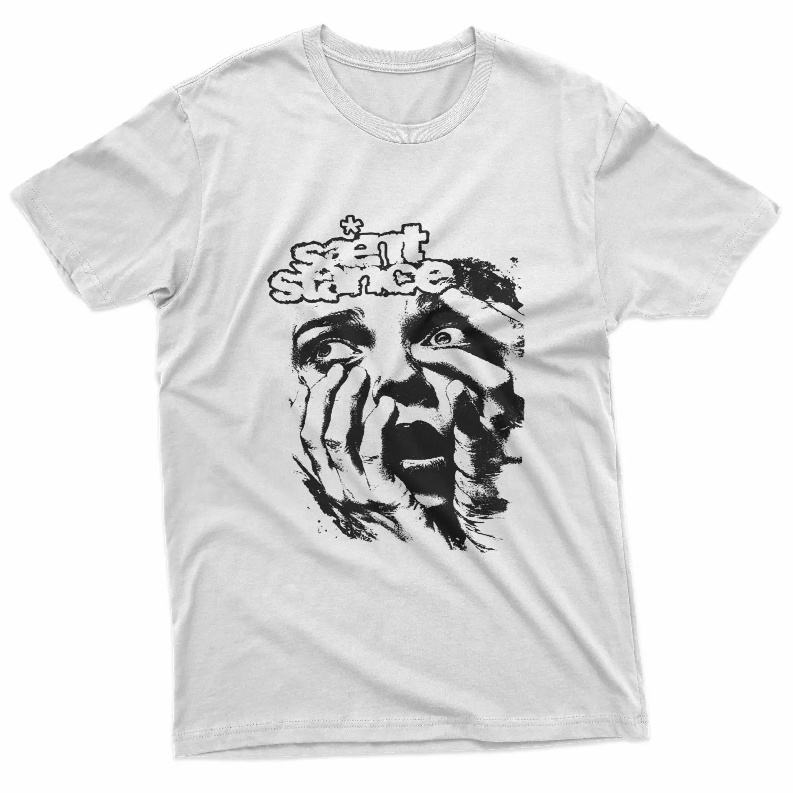 

Gothic Style Screaming Face T-Shirt for Streetwear Enthusiasts