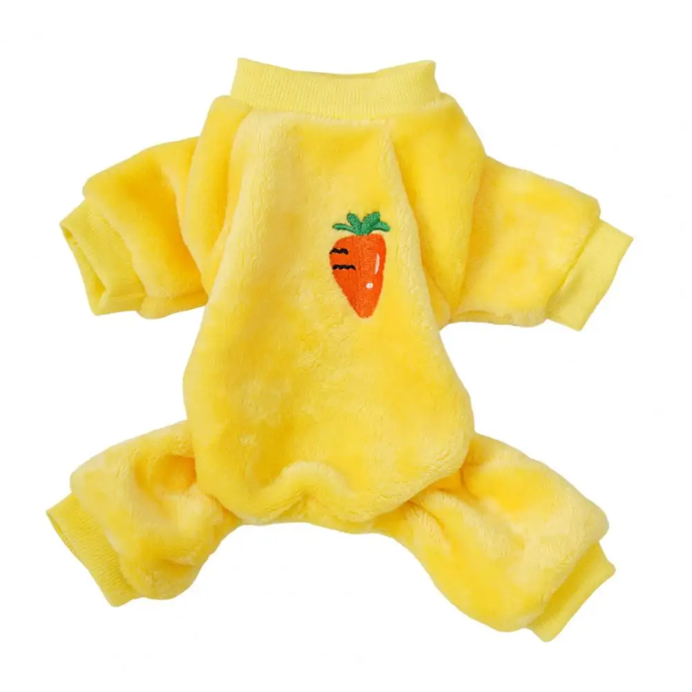 Cozy Pet Bodysuit Elastic Cuffs Keep Warm Anti-deform Winter Pet Four-legged Jumpsuit Pajama