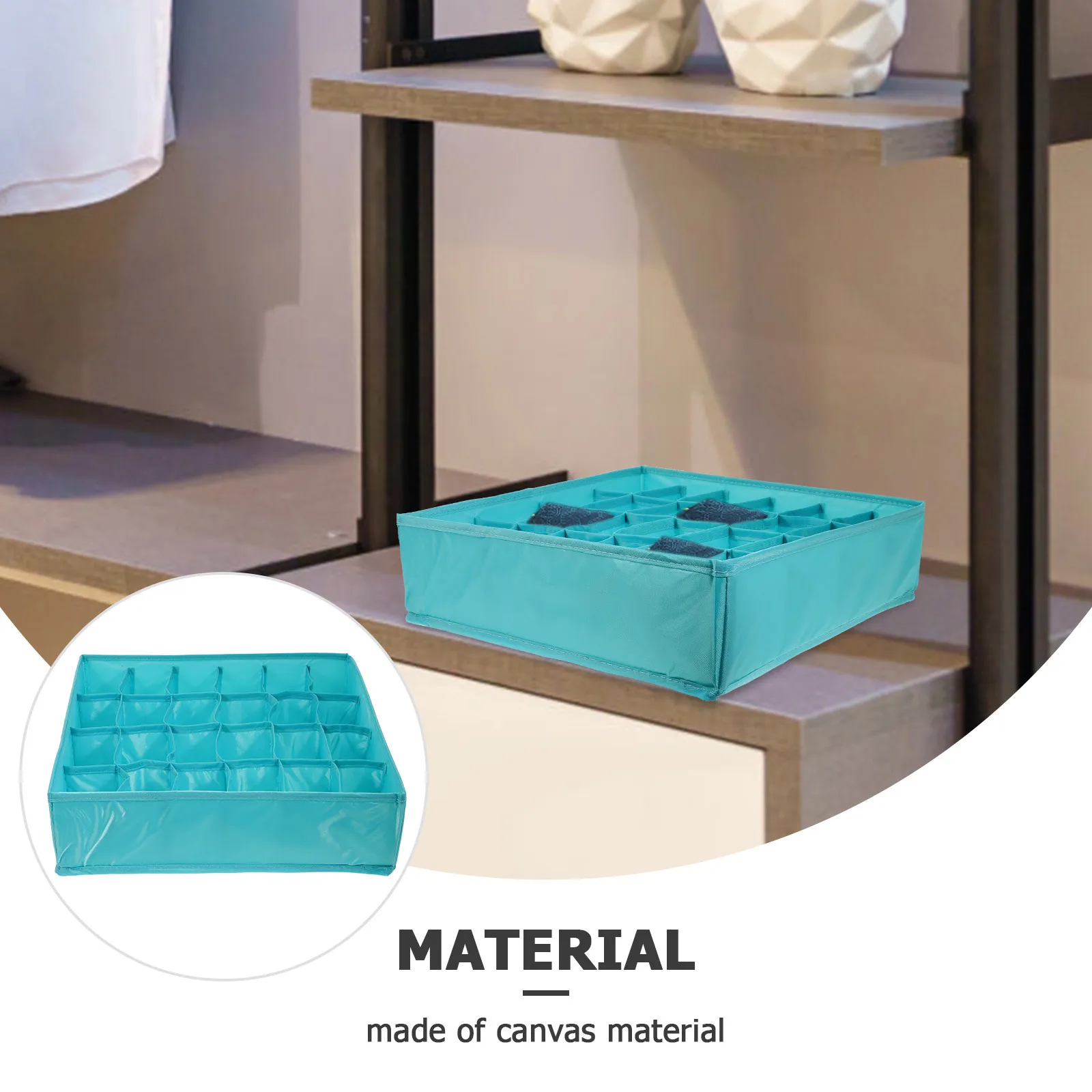 

Folding Underwear Organizer Canvas Large Capacity Drawer Storage Box Closet Bra Sock Divider Storage Box