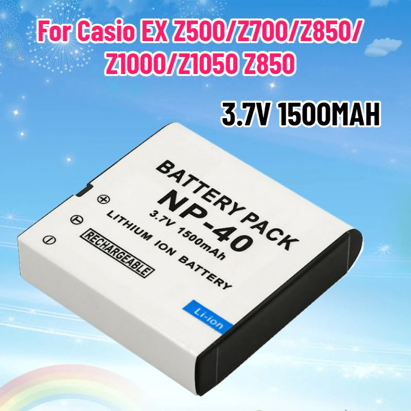 

2PCS CNP40/NP40 Battery for Casio EX Z500/Z700/Z850/Z1000/Z1050 Z850 FC100 FC150 FC160S P505 P600 P700