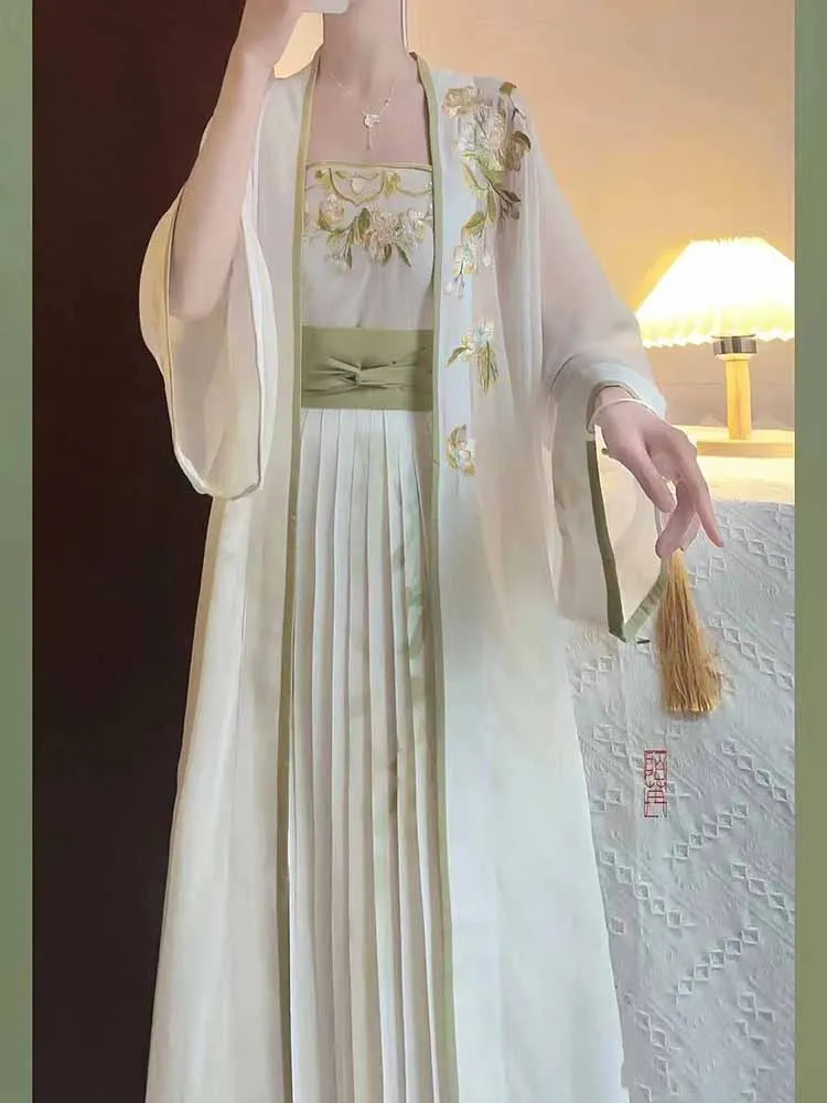 

Large Size 5XL Chinese Hanfu Dress Women Halloween Cosplay Costume Ancient Embroidered White Hanfu Suits For Women Plus Size 6XL
