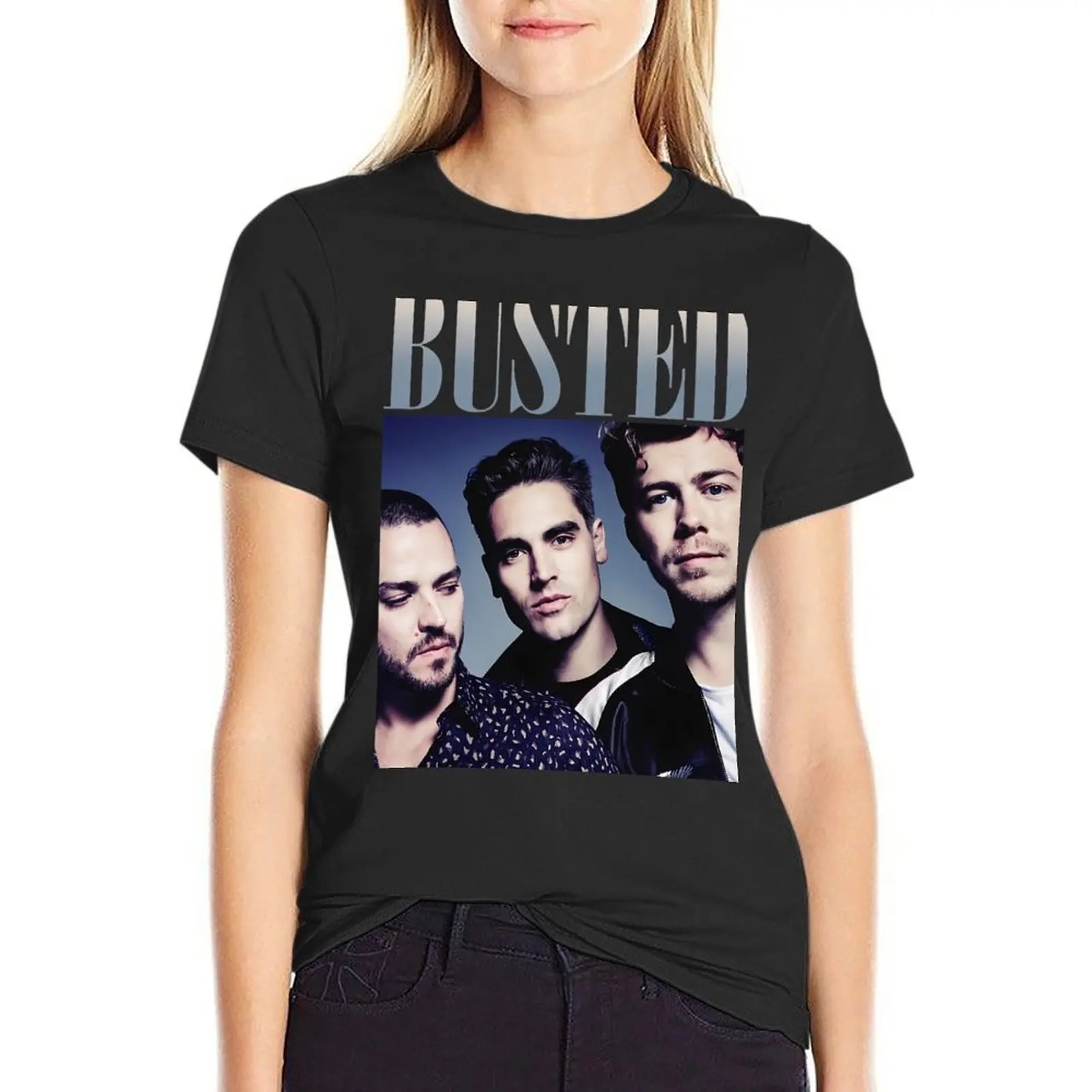 

BUSTED BAND T-Shirt graphics cute clothes animal print summer blouses woman 2024