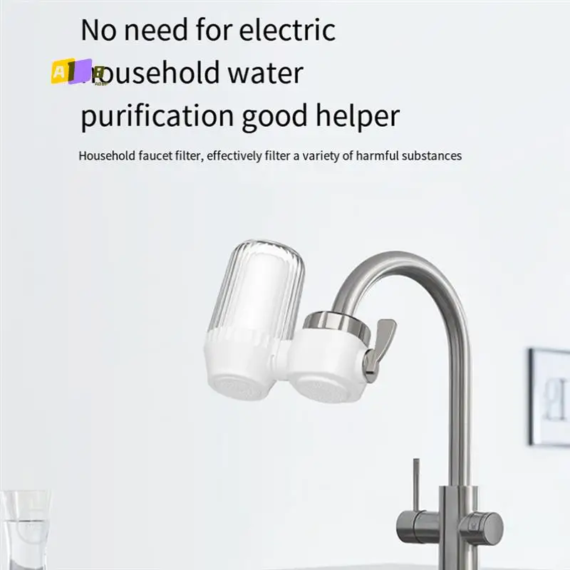 

A08F-Faucet Фильтр для водопроводной воды Очиститель Съемный моющийся фильтр Маленькая физическая фильтрация для домашней кухни