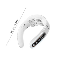 Shoulder Neck Massager 15 Gears 6 Modes Cervical Therapy Massage Stimulator 8-Head Vibration Pulse with Heating for Office