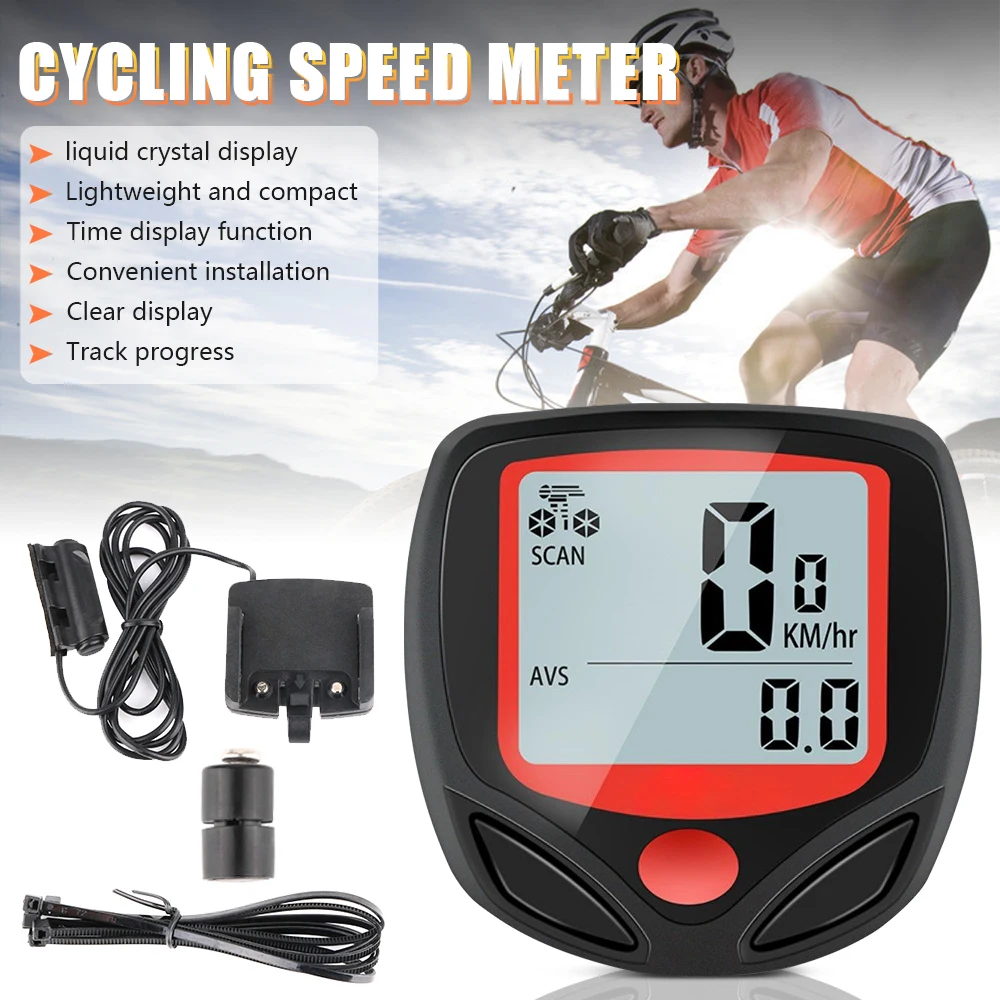 

Universal Cycling Speed Counter Bicycle Computer Magnet LCD Display Wired Digital Speedometer Waterproof Bike Ride Accessories