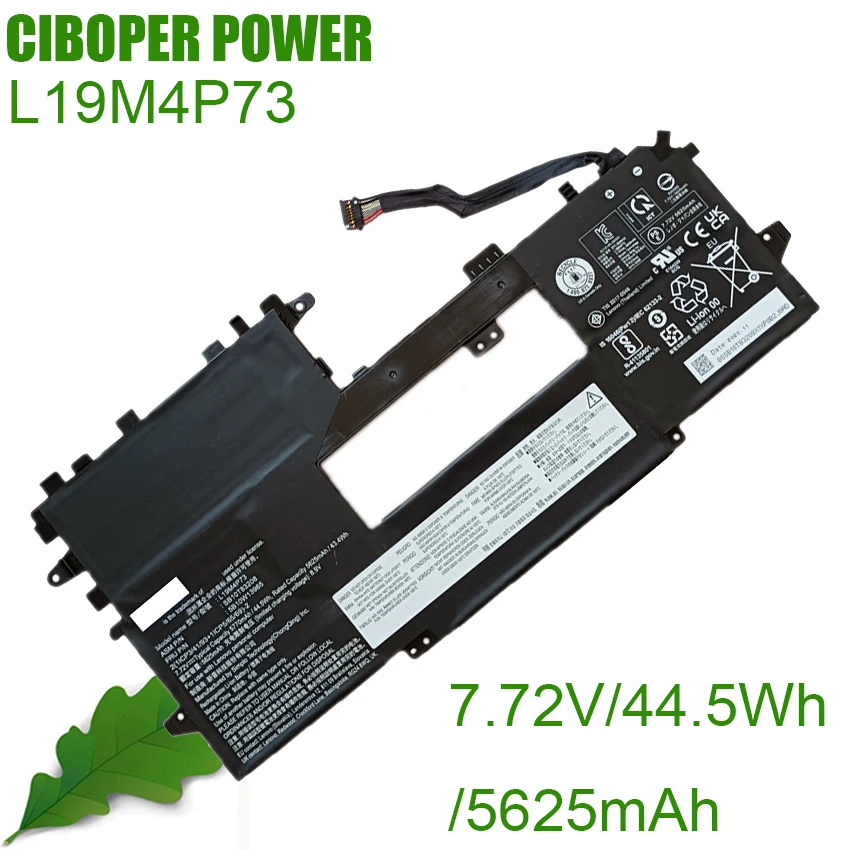 CP New Genuine Laptop Battery L19M4P73 7.72V/5625mAh /44.5Wh 5B10W13965 L19C4P73 For ThinkPad X1 Titanium Yoga Gen 1 Series