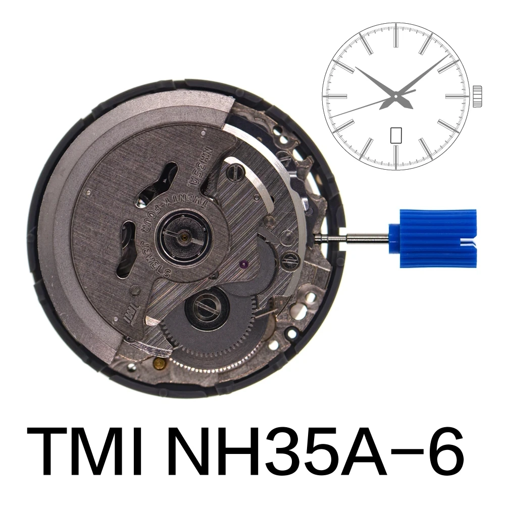 NH35A  Movement Watch Japan NH35A-6 Mechanical Automatic Date Wheel 24 Jewels High Accuracy Movt Replacement Self-winding