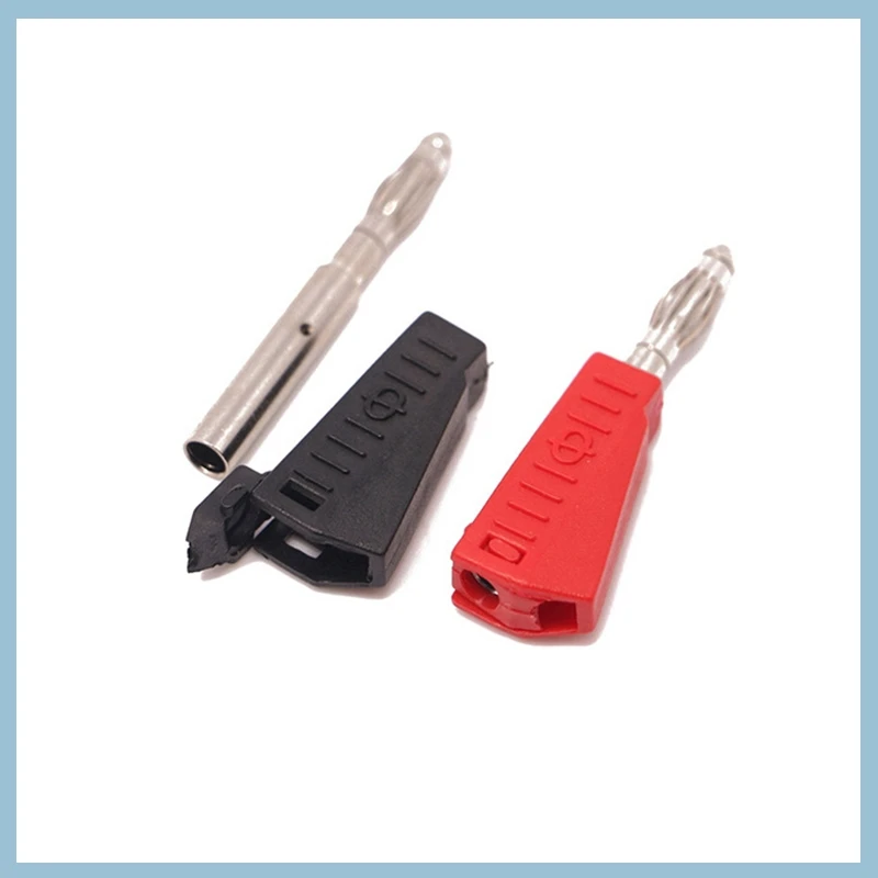 Multi-Color 4mm Banana Plugs - Stackable PE Plastic Shell Welding-Type Tail Teaching Instrument Connectors  E3