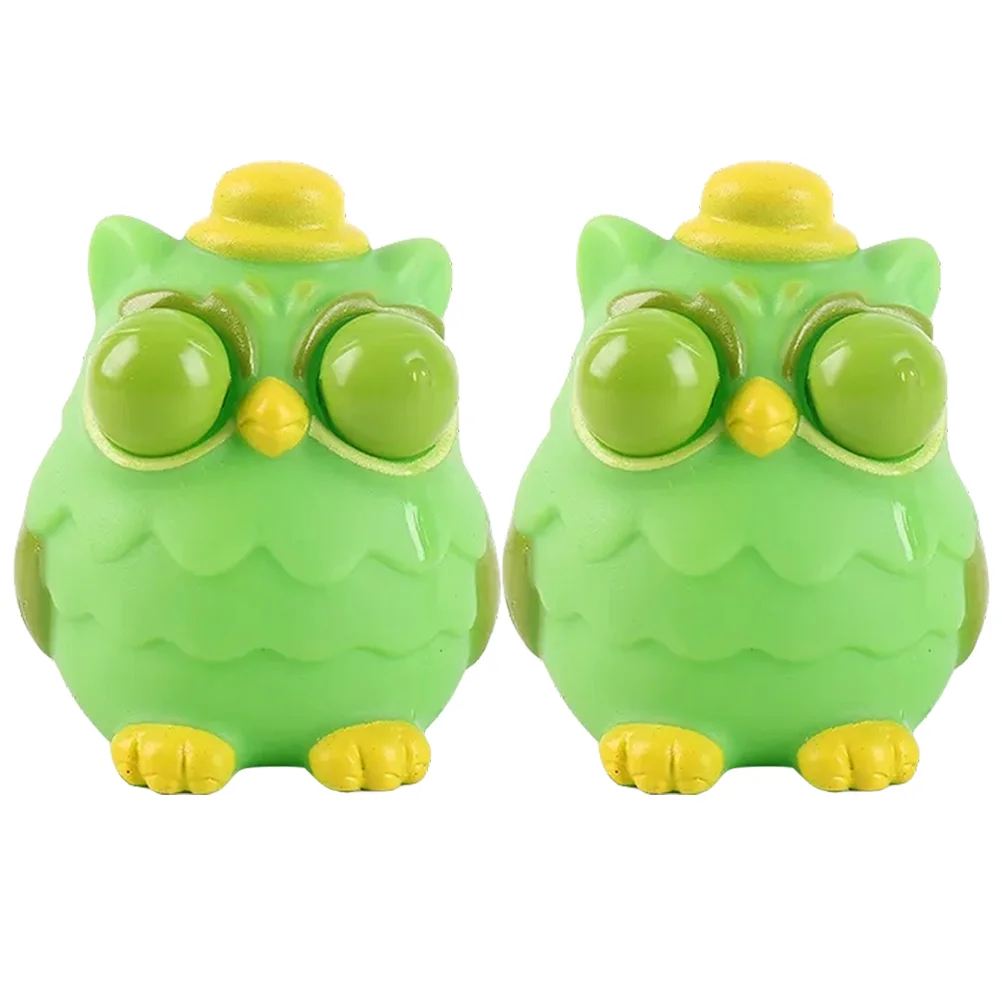 

2 Pcs Pinch Music Children’s Toys Stretchy For Anxiety Elastic Owl Squeeze Childrens