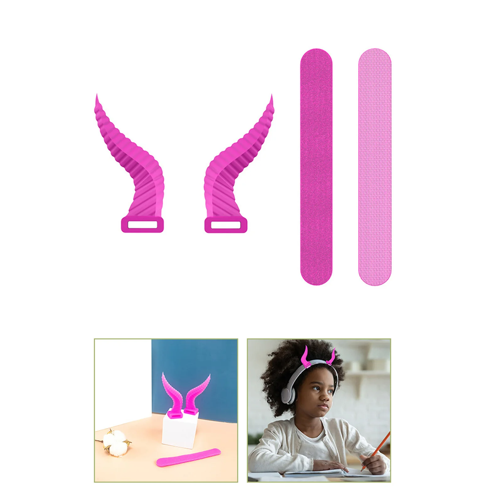 

1 Pair Silicone Headphone Horn Attachments Horn Design Gaming Headset Decorations For Gamers Parties Camping Cosplay